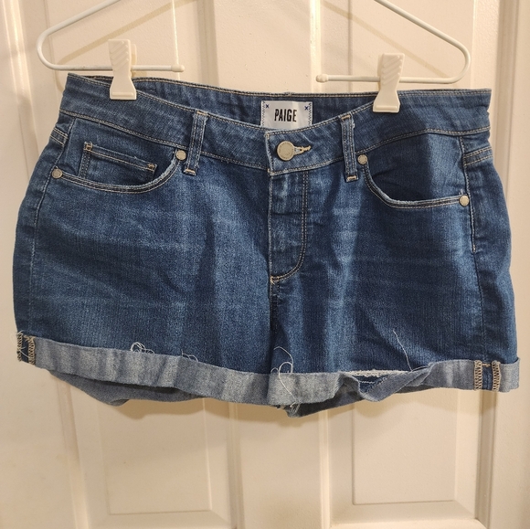 Paige Denim Shorts Medium Wash Wize 27 - Picture 1 of 3